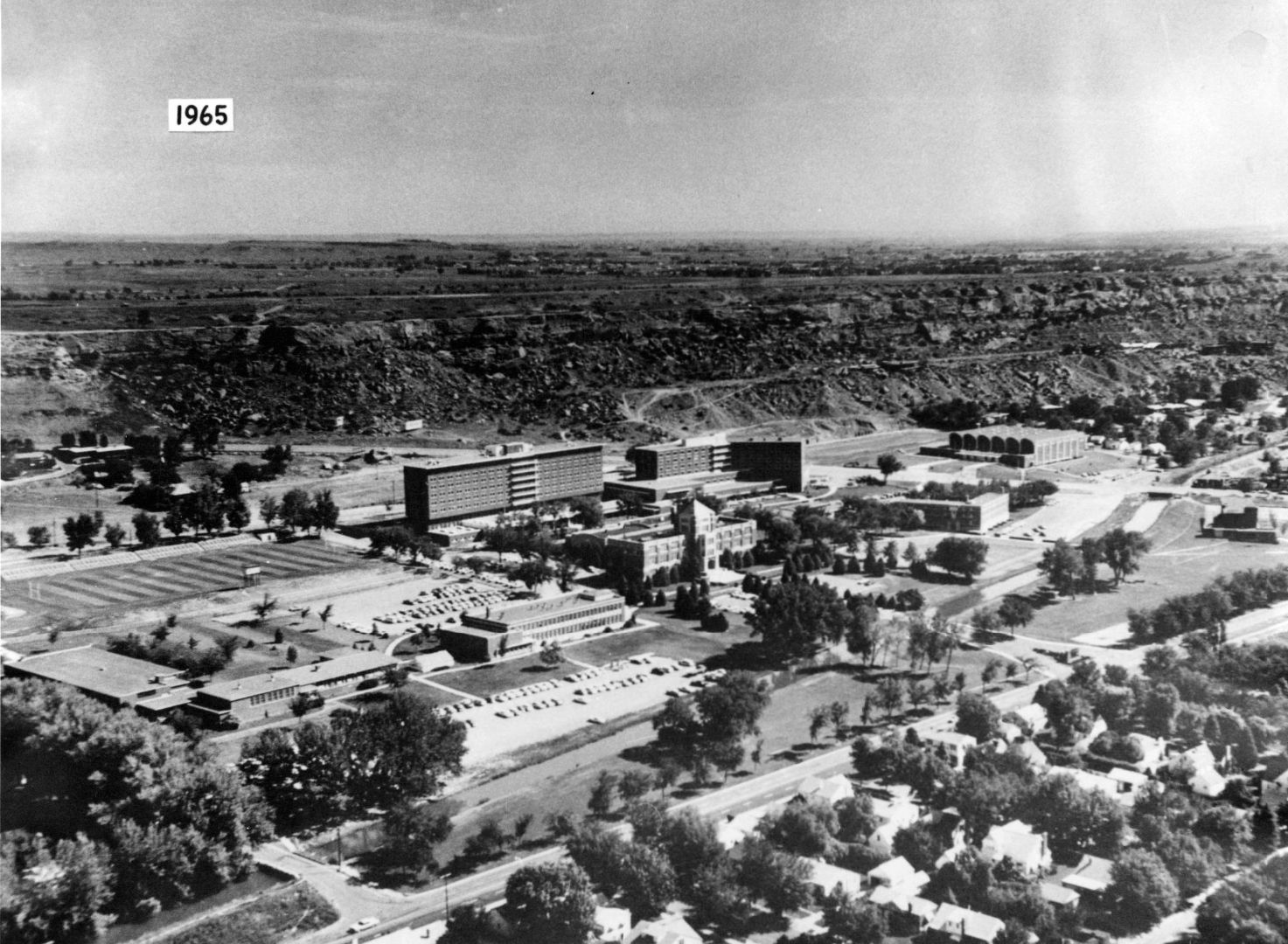 Eastern Montana College aerial, 1965